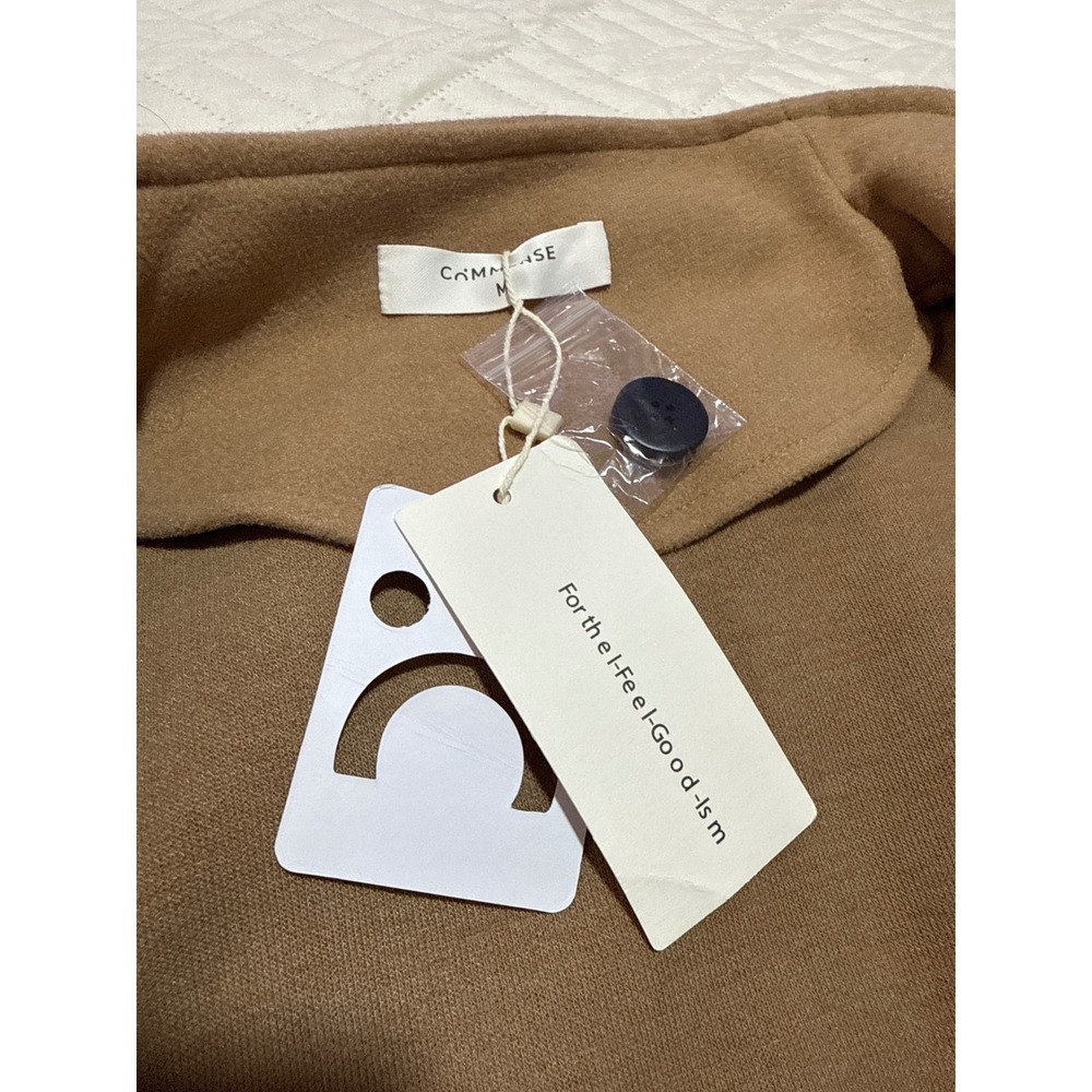 Double Breasted Wool Blend Jacket Collarless Crop… - image 6